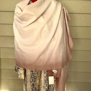 Ombre dusty, rose color shawl